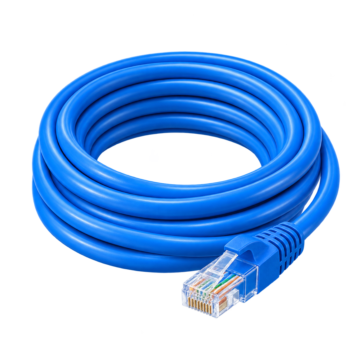 Blue Cat6 network cable